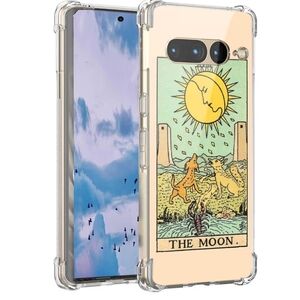 Clear Moon Tarot Card Case For Pixel 7 Pro